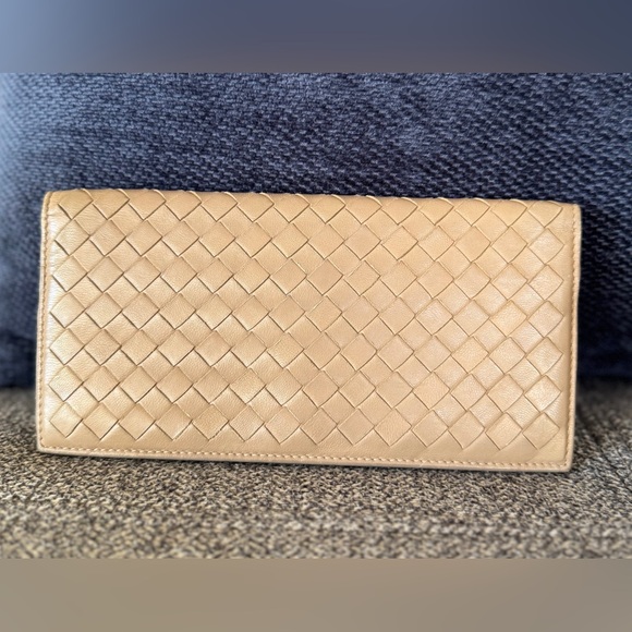 Bottega Veneta Handbags - Bottega Veneta Intrecciato Leather Long Flap Wallet